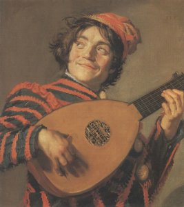 Buffoon Playing a Lute c. 1623